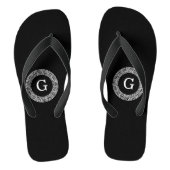 Zwart Wit Grieks Zeer belangrijk Rand Lijst Initia Teenslippers (Voetbed)