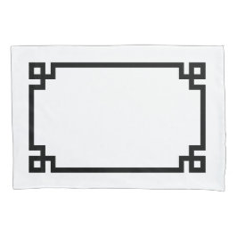 Zwart-wit Griekse sleutel grens standaard Kussensloop