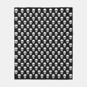 Zwart-wit griezelige schedels patroon Halloween Fleece Deken (Voorkant)