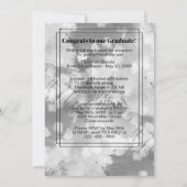 Zwart wit grijs Abstract Afstuderen Aankondiging (Achterkant)