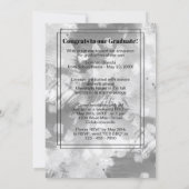 Zwart wit grijs Abstract Afstuderen Aankondiging (Achterkant)