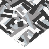 Zwart Wit Grijs Abstracte Geometrische Patches Korte Tafelloper (Hoek)