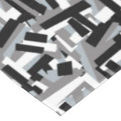 Zwart Wit Grijs Abstracte Geometrische Patches Tafelkleed (Gekanteld)