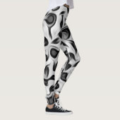 Zwart Wit Grijs Achtergrond Leggings (Rechts)