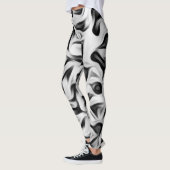 Zwart Wit Grijs Achtergrond Leggings (Links)