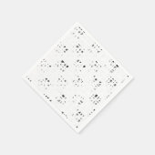 Zwart, Wit, Grijs Art Print 2 servetten (Hoek)