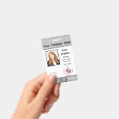 Zwart, Wit, Grijs Barcode Foto ID Badge (Handheld)
