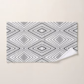 Zwart wit grijs Chevron Pattern-handdoekset Bad Handdoek (Handdoek)