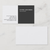 Zwart-wit grijs consultant Visitekaartje (Voorkant / Achterkant)