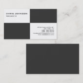Zwart-wit grijs consultant Visitekaartje (Voorkant / Achterkant)