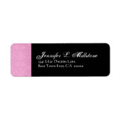 Zwart Wit Grijs Damask Retouradres Label (Voorkant)