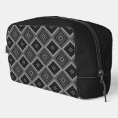 Zwart Wit Grijs Diamant Geometrisch Toilettasje (Rechterhoek)