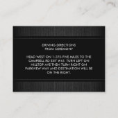 Zwart Wit & Grijs Eenvoud Art Deco Receptie Informatiekaartje (Achterkant)