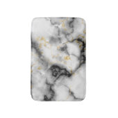 Zwart wit grijs en goudmarmer badmat (Voorkant Verticaal)