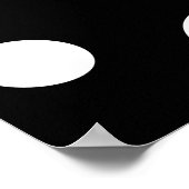 Zwart wit grijs Geometrisch Abstract Ontwerp Poster (Hoek)