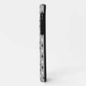 zwart-wit grijs geometrisch fijn patroon Case-Mate iPhone case (Achterkant/links)