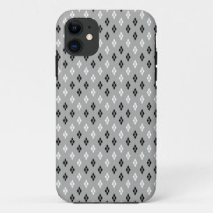 zwart-wit grijs geometrisch fijn patroon Case-Mate iPhone case