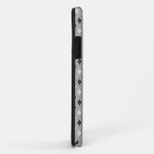 zwart-wit grijs geometrisch fijn patroon Case-Mate iPhone case (Achterkant/rechts)