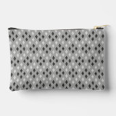 zwart-wit grijs geometrisch fijn patroon etui (Achterkant)