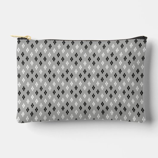 zwart-wit grijs geometrisch fijn patroon etui (Voorkant)