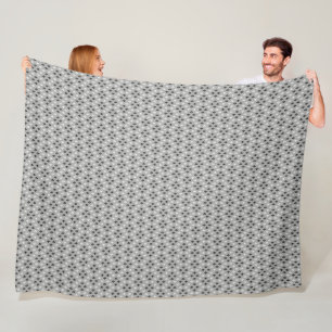 zwart-wit grijs geometrisch fijn patroon fleece deken