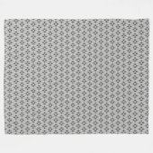 zwart-wit grijs geometrisch fijn patroon fleece deken (Voorkant (Horizontaal))