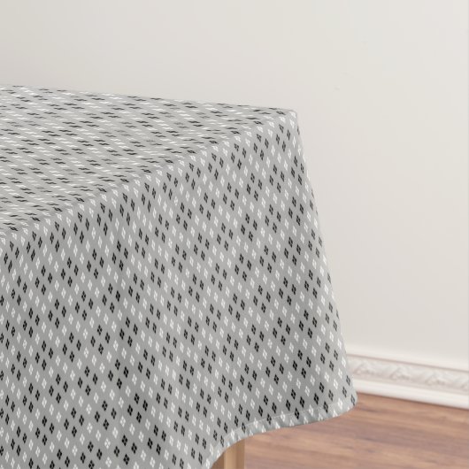 zwart-wit grijs geometrisch fijn patroon tafelkleed (Voorbeeld)