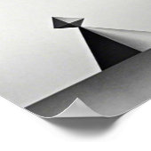 Zwart wit grijs geometrische vormen poster (Hoek)