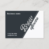 Zwart Wit Grijs Grijs Esthetisch Na Zorg Visitekaartje (Voorkant)