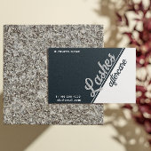 Zwart Wit Grijs Grijs Lash Client na verzorging Visitekaartje