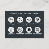 Zwart Wit Grijs Grijs Lash Client na verzorging Visitekaartje (Achterkant)