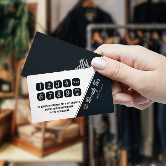 Zwart Wit Grijs Grijs Script Loyaliteit Visitekaartje