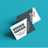 Zwart Wit Grijs Grijs Script Loyaliteit Visitekaartje