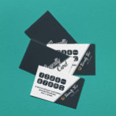 Zwart Wit Grijs Grijs Script Loyaliteit Visitekaartje