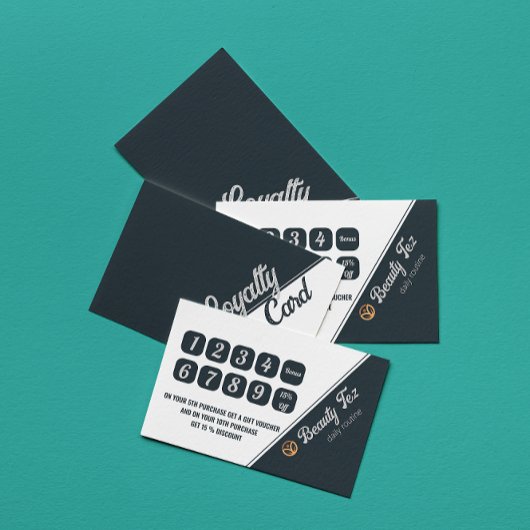 Zwart Wit Grijs Grijs Script Loyaliteit Visitekaartje