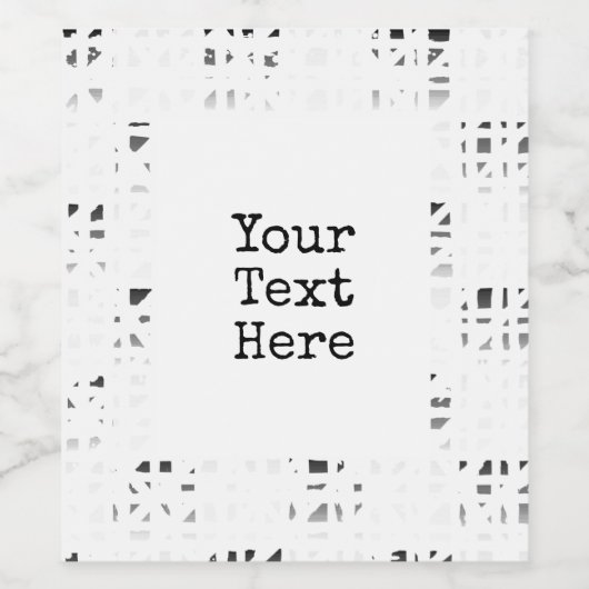 Zwart Wit Grijs Kunstprint 2 F/B Etiket (Enkel label)