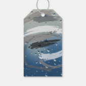 Zwart, Wit & Grijs Kwaststreek Altijd en Vooraltij Cadeaulabel (Achterkant)