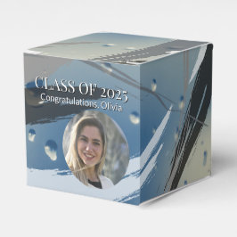 Zwart, Wit & Grijs Kwaststrepen Favor Doos Bedankdoosjes