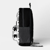 Zwart Wit Grijs Legpuzzel Stukken Rugzak (Rechts)