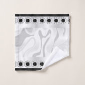 Zwart, wit grijs marmer-effect Minimale geometrisc Bad Handdoek (Wasdoekje)