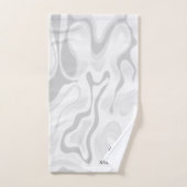 Zwart, wit grijs marmereffect minimaal bad handdoek (Handdoek)