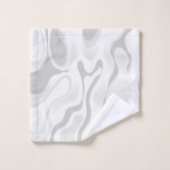 Zwart, wit grijs marmereffect minimaal bad handdoek (Wasdoekje)