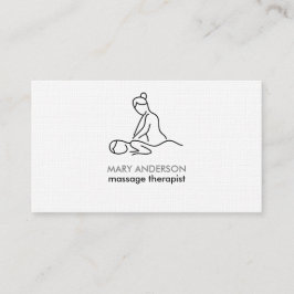 Zwart Wit Grijs Massage Therapie Masseuse Spa Visitekaartje