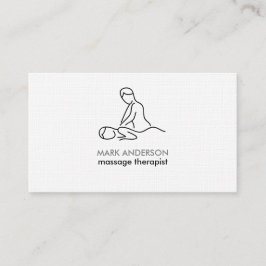 Zwart Wit Grijs Massage Therapie Masseuse Spa Visitekaartje