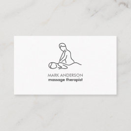 Zwart Wit Grijs Massage Therapie Masseuse Spa Visitekaartje