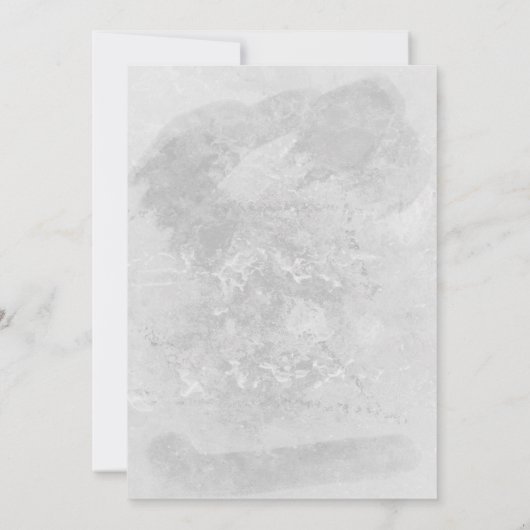 Zwart wit grijs Matig Minimaal Floral Weddenschap Kaart (Achterkant)