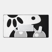 Zwart wit grijs moderne doodle art bureaumat (Keyboard & Muis)