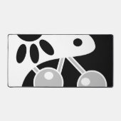 Zwart wit grijs moderne doodle art bureaumat (Voorkant)