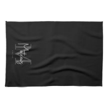 Zwart Wit Grijs Monogram Familienaam