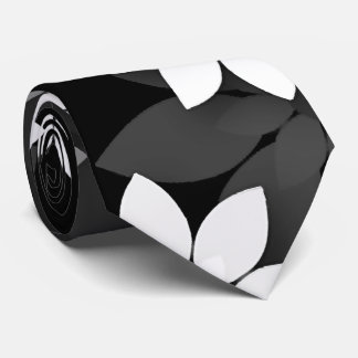 Zwart-wit, grijs naadloos bloempatroon stropdas